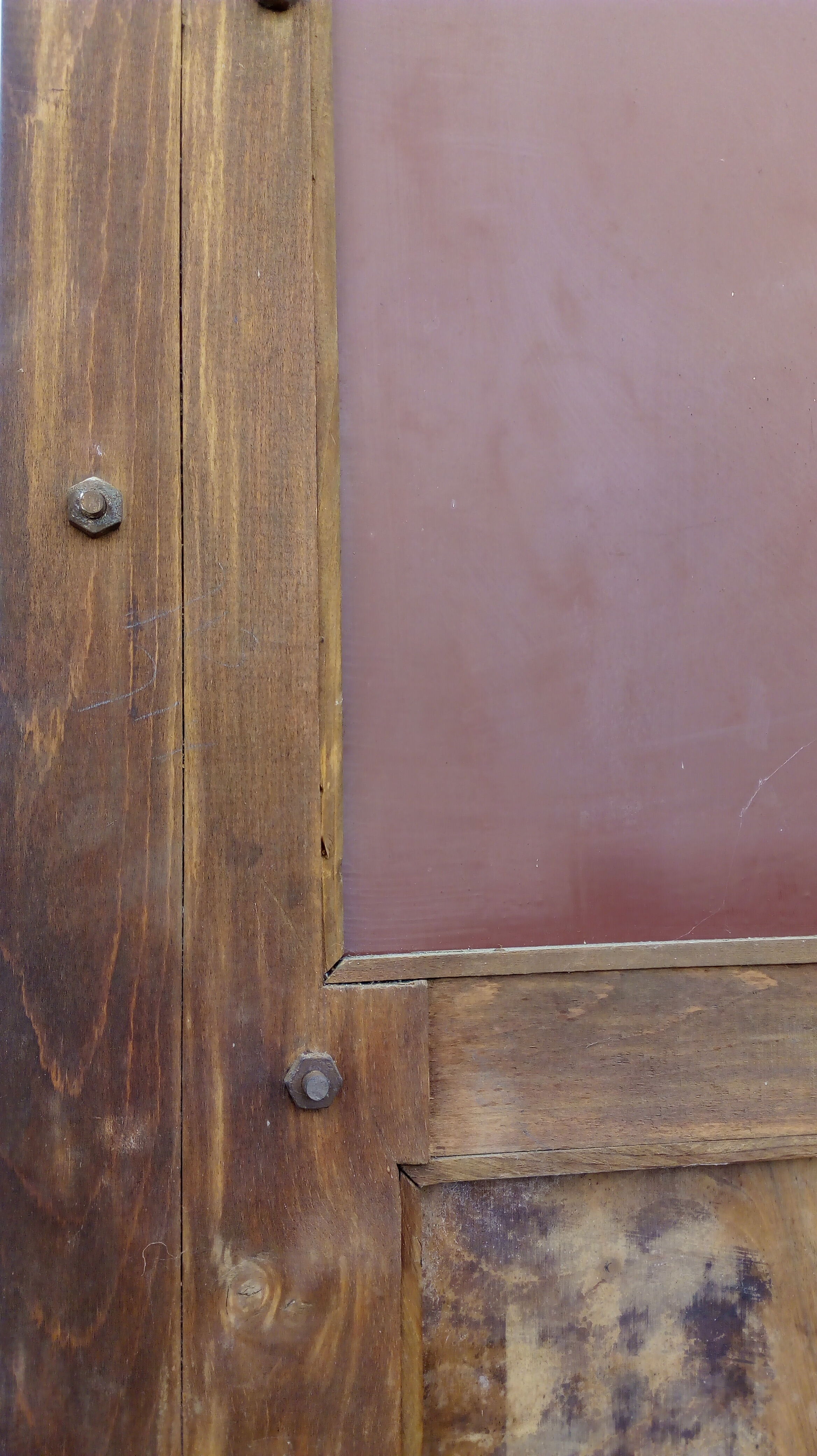 Locker room coat door
