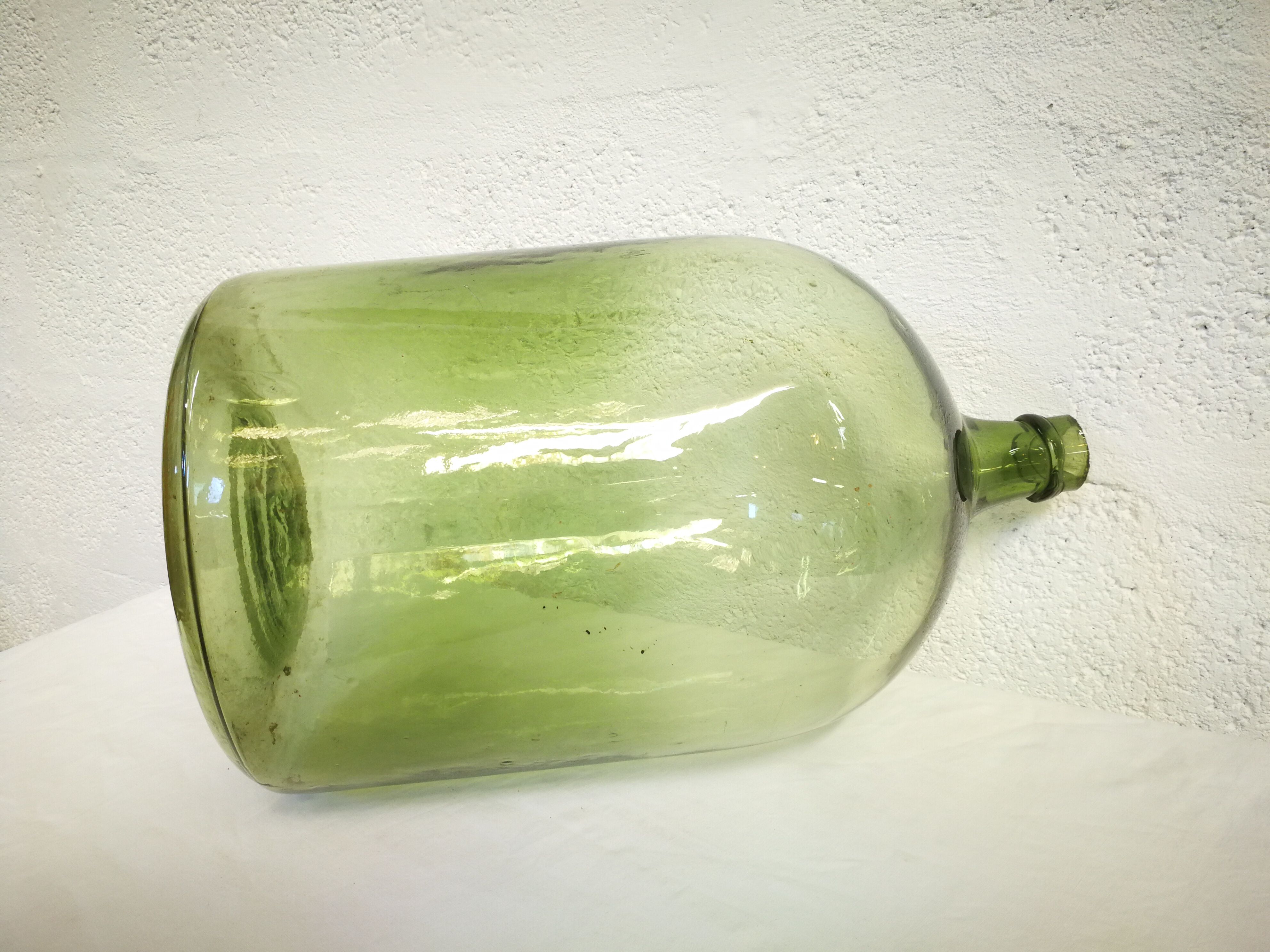 Dame jeanne 13 litres vert bouteille