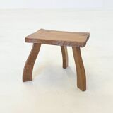 Vintage brutalist mini tree trunk side table