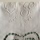 Sheet and pillowcases embroidered linen Richelieu old Castle