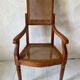 Barber chair with caning