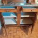 Antique two-body buffet in carved wood - marble top - very good condition