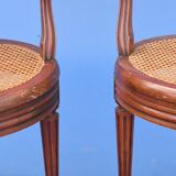Pair of Louis XVI-style canne chairs