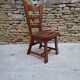Brutalist oak chairs