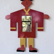 Child's character painted wooden mirror