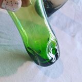 5 aperitif glasses, smoked glass, Portieux glassworks, 1970s