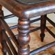 Stool in turned solid wood