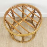 Rattan pouf