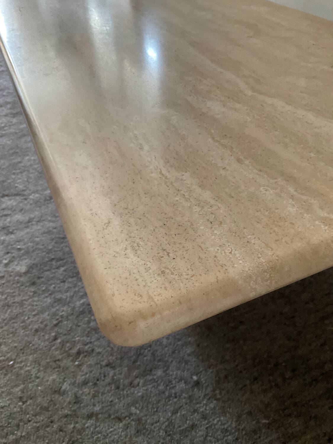 70s Travertine Coffee Table