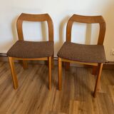 2 wooden chairs