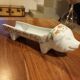 Porcelain pig's head serving dish for sausage