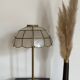 Table lamp with a vintage mother-of-pearl lampshade set