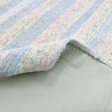 Light Blue & Off White Striped Kilim Rug, 230x310Cm