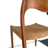Pair of chairs model 75, by designer Niels Otto Moller (50s)