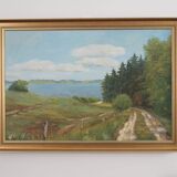 Painting „The Road to the Lake”, Danish design, 1980s, by Karin Hermansen