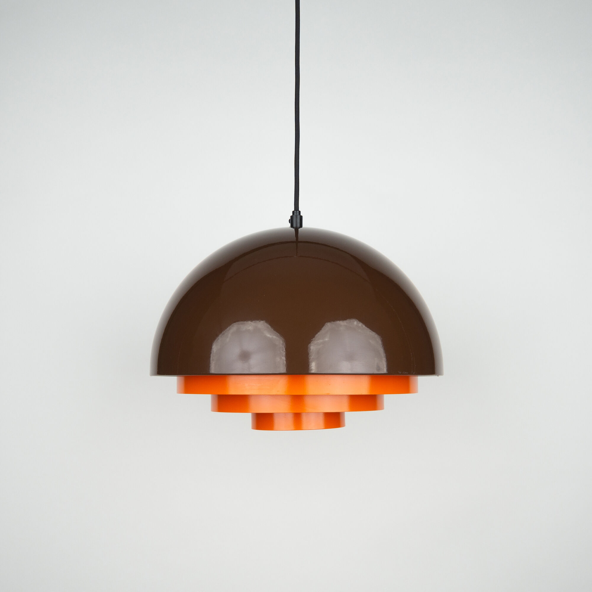 Danish vintage pendant lamp Milieu by Jo Hammerborg, Fog og Morup, 1970s