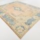 Tapis persan vintage en laine noué main, style classique, motif floral, 300x368.