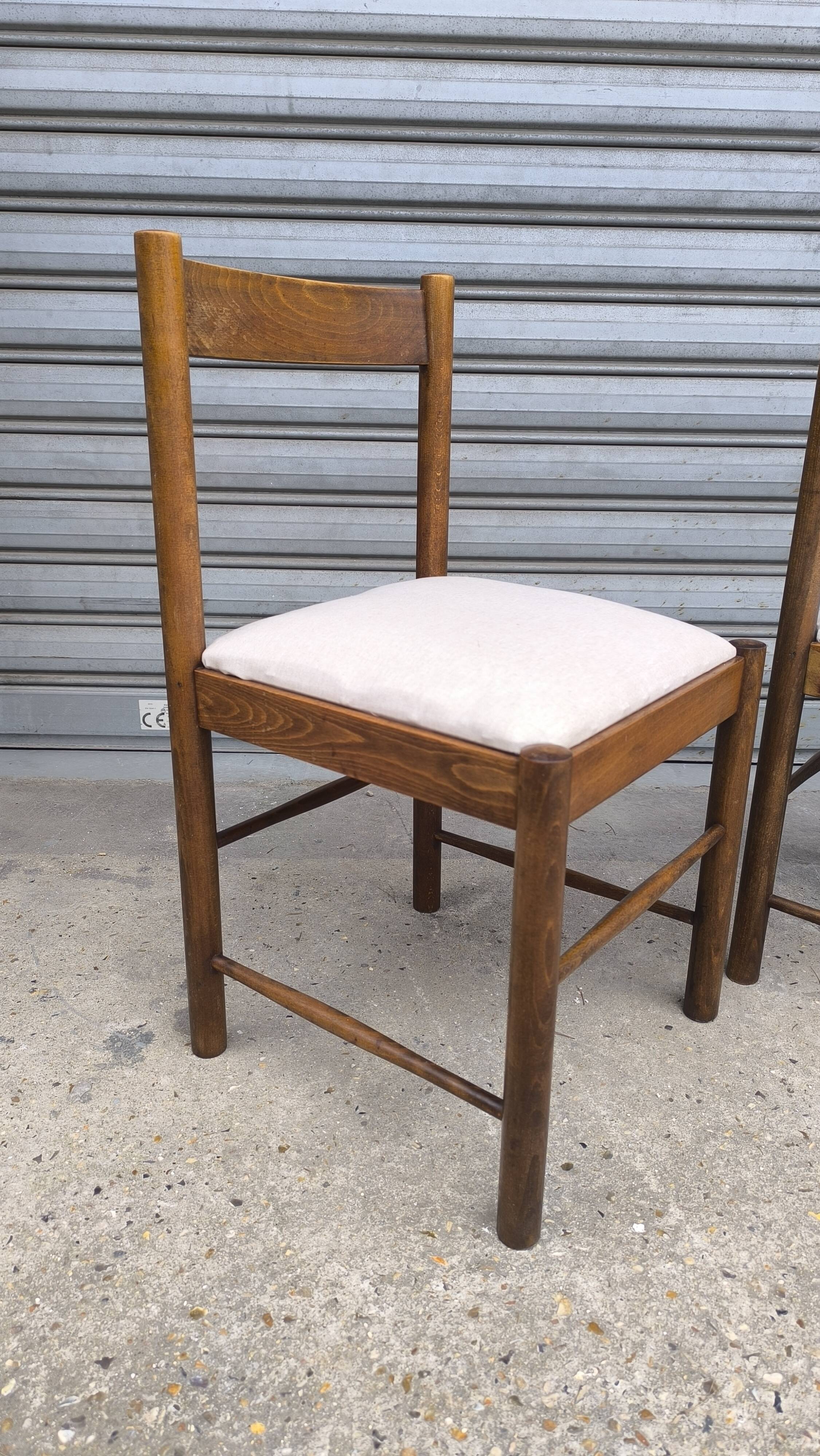 Set of four brutalist chairs 1950