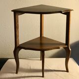 pedestal table, walnut side table
