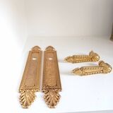 Bronze door plate and handles