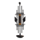 Sculptural Iron and orange glass wall candle holder for Dantoft, Denmark 1960's/1970's