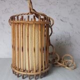 Vintage bamboo and rattan suspension