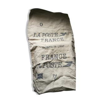 Burlap postal bag '' la poste ''