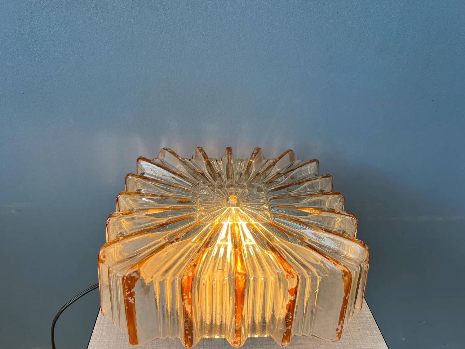 Plafonnier vintage Herda en verre