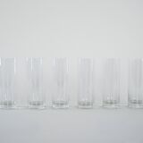 Set of six glasses, Op Art, 1960s, made in Italy