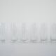 Set of six glasses, Op Art, 1960s, made in Italy