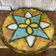 Antique VALLAURIS Style Trivet Multicolored Ceramic Made France #B774