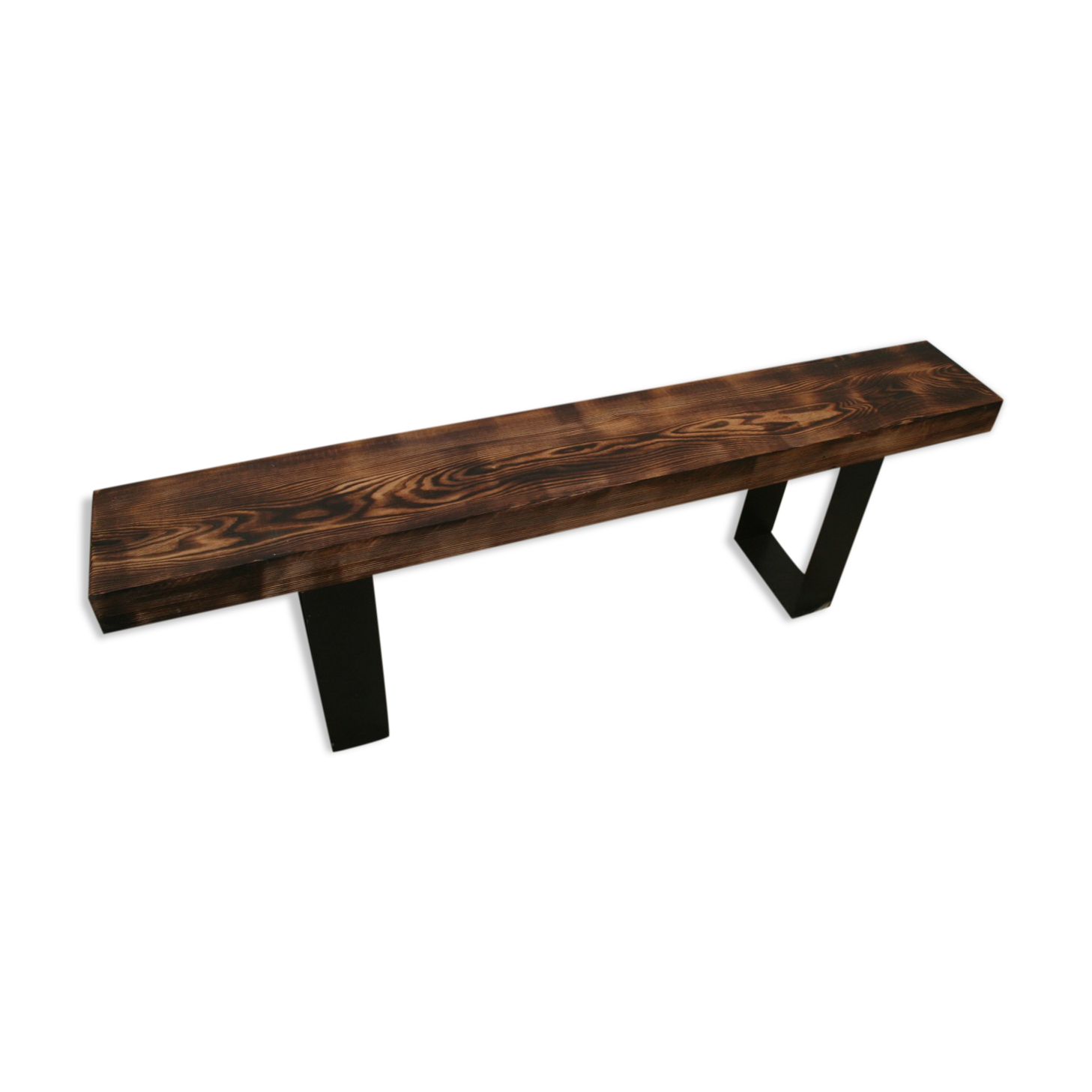 Wood and metal bench