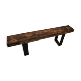 Wood and metal bench