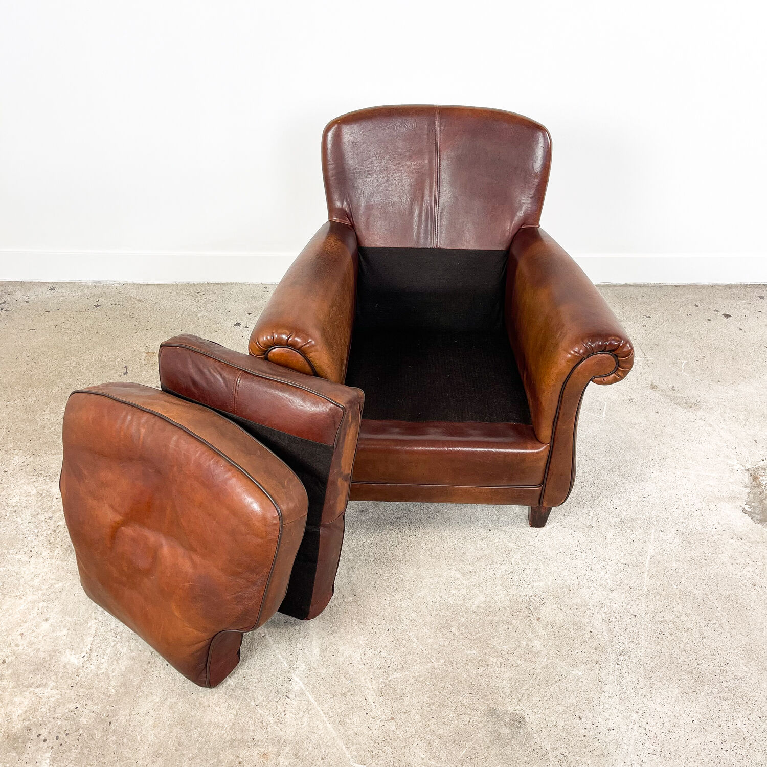Vintage sheep leather armchair Heijingen