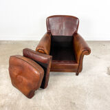 Vintage sheep leather armchair Heijingen