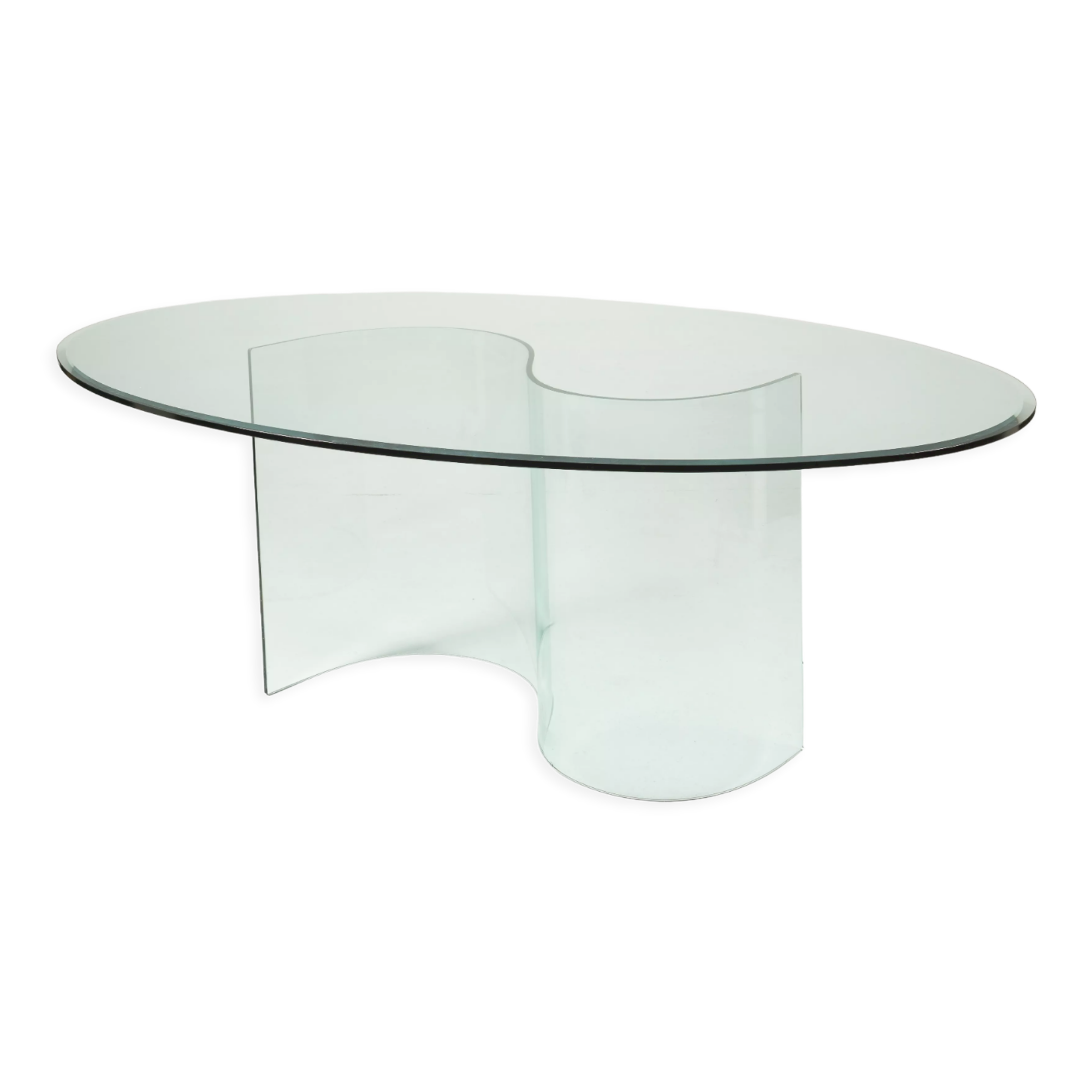 Vintage glass dining table