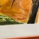 Old painting jean laville st germain roussillon + wooden frame