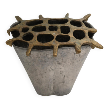 David Marshall, large urn / decorative vase, brutalist style, late 20th century.