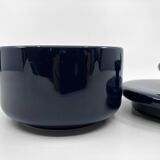 Midnight blue ceramic box/pot/tray • Sicart • Italy • Circa 60-70
