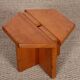 Vintage solid pine stool attributed to René Martin, 1960.