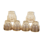 Lot de 6 verres à liqueur pied étoile