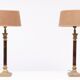 Set brass column table lamps 1970s de knudt belgium
