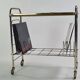 Hi_Fi furniture, brass and black velvet, circa 1970
