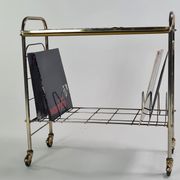 Meuble Hi_Fi, laiton et velours noir, circa 1970
