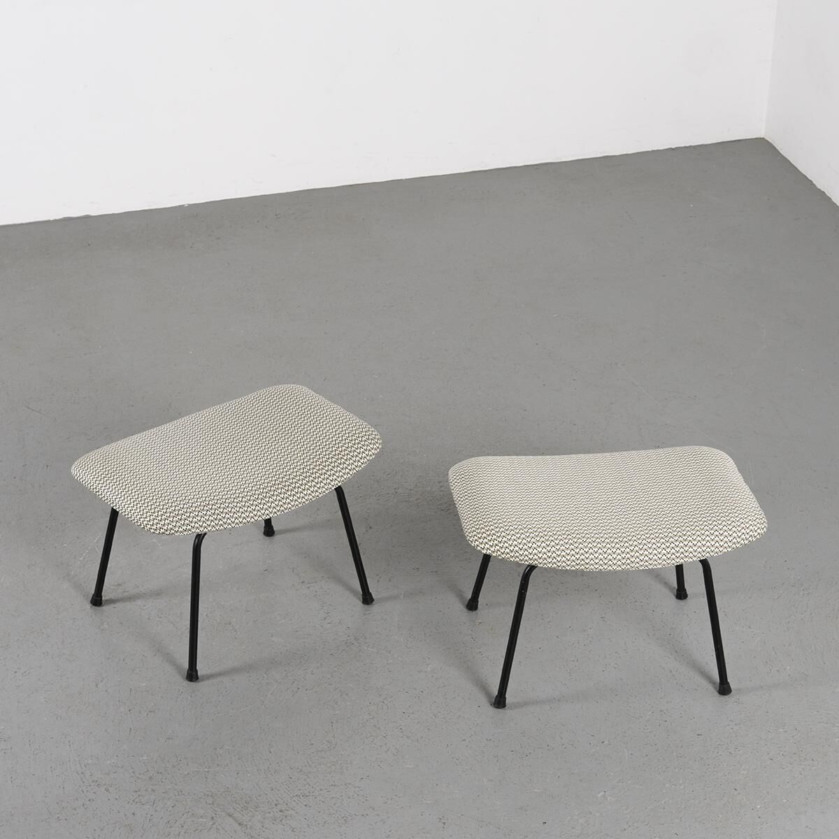 Pair of ottomans by Pierre Paulin for Thonet, circa 1950