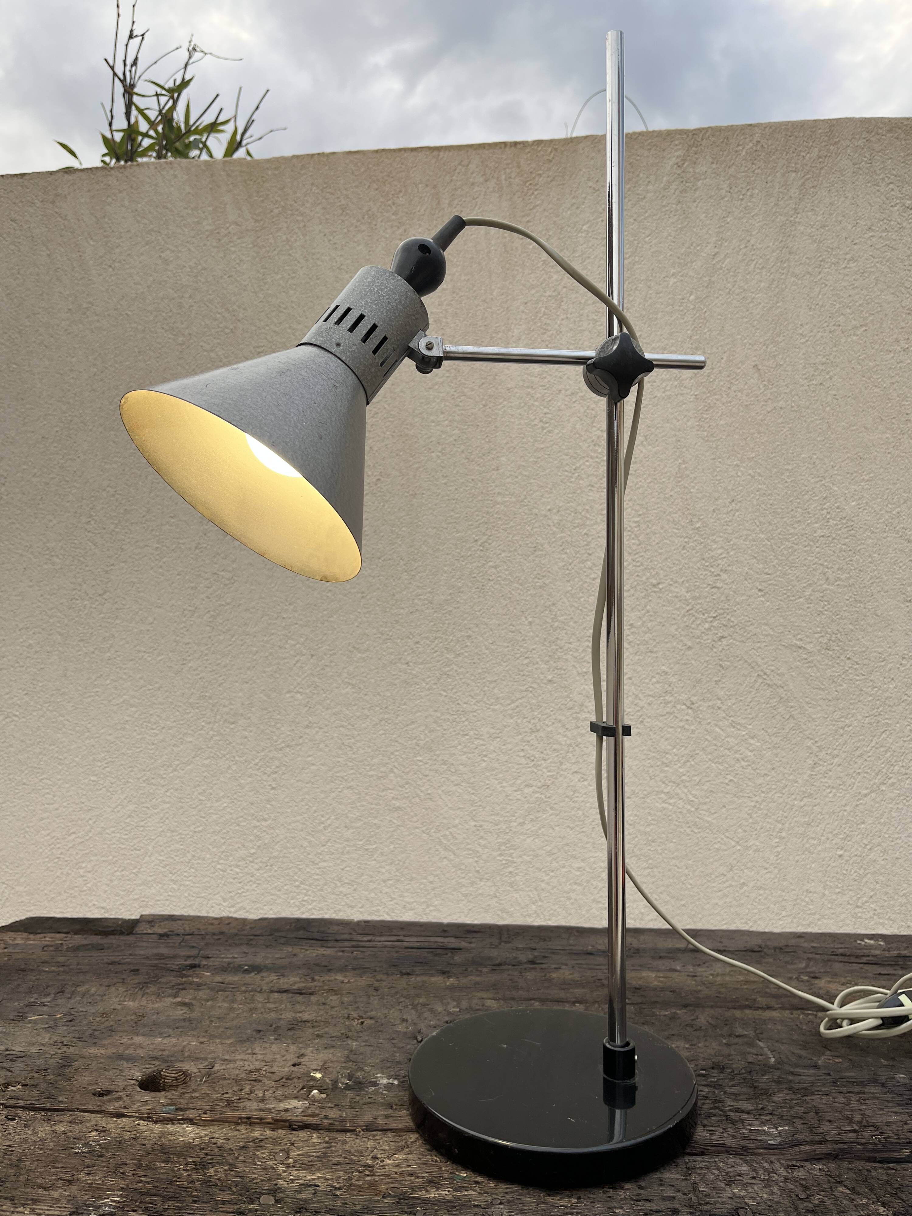 lampe de bureau industrielle années 60