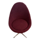 Fauteuil œuf vintage prune