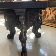 Octagonal oak table, 19th century, griffins