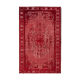 Handmade antique turkish 1980s 179 cm x 286 cm red carpet