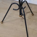 Tripod floor lamp in tubular metal - 1950s